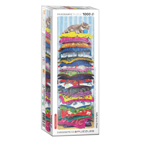 Puzzle 1000 Pièces Chaton sur Oreillers - EuroGraphics