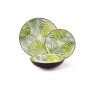 Service de Vaisselle Excelsa Panama 18 Pièces en Pierre Émaillée - Décor Foliage