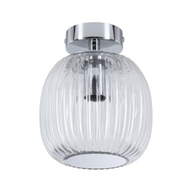 Plafonnier Ruya en Verre et Chrome pour Salle de Bain - IP44