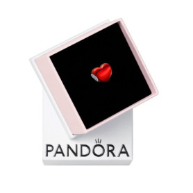 Breloque Cœur en Argent Sterling avec Émail Rouge - PANDORA
