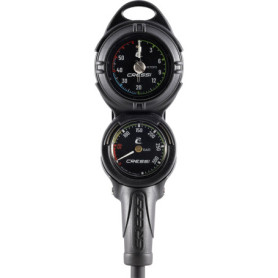 Console de Plongée Cressi PD2 avec Manomètre et Profondimètre Noir