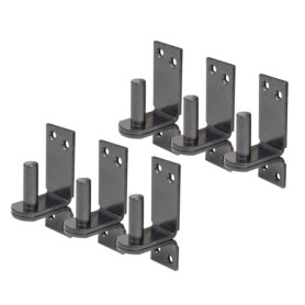 Gond DURAVIS® sur Platine Noir Diamant - Kit de 6 Ferrures Décoratives