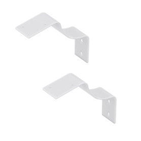 Support d'Étagère Murale Rico - Paire en Acier Blanc Tendance