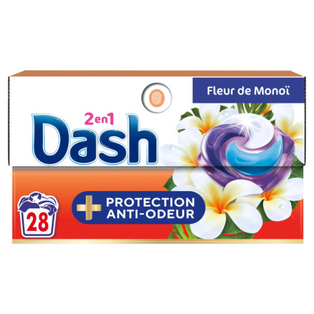 Dash PODS 2-en-1 Capsules Lessive Fleurs de Monoï - 112 Lavages