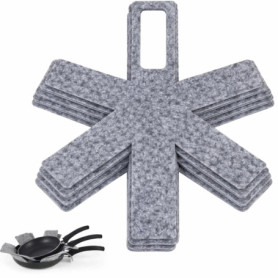 Lot de 5 Séparateurs de Poêle en Feutre - Protection Anti-Rayures