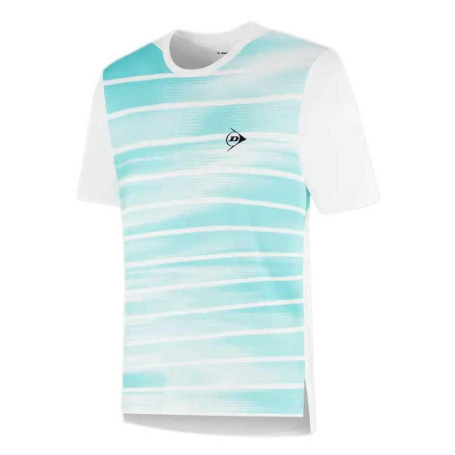 T-shirt de Tennis DUNLOP Game Tee 2 pour Hommes - Blanc/Bleu Ciel, XL
