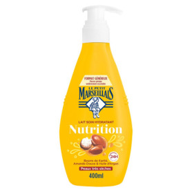 Lait Soin Hydratant Nutrition 400ml - Le Petit Marseillais pour Peaux Très Sèches