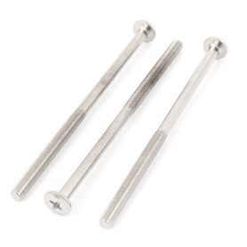 Vis M6x120mm à Tête Plate Cruciforme - Lot de 3 pour Meubles et Étagères