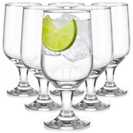 Lot de 6 Verres à Bière Transparente KROSNO - 360 ml