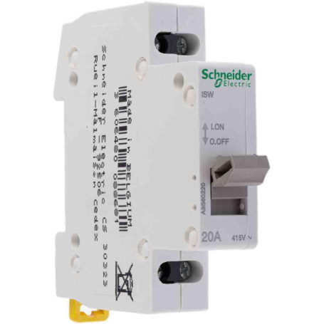 Interrupteur de Commande Schneider Electric Acti9 iSW 2P 20A 415VCA
