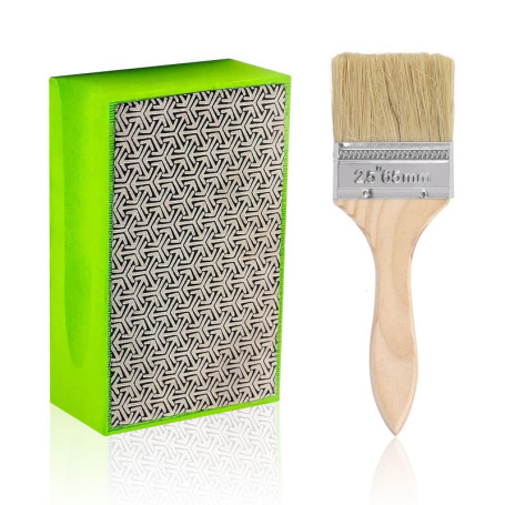 Éponge de Ponçage Diamant avec Brosse - Grain 200 pour Carrelage et Bois