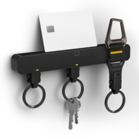 Porte-clés Hub Spigen avec Mousqueton et Organiseur Amovible - Noir