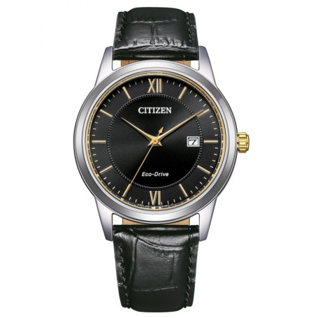 Montre Citizen Homme Classique en Cuir Noir avec Eco-Drive