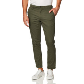 Pantalon Chino Extensible Homme - Vert Olive - Coupe Slim
