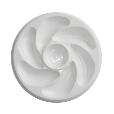 Lot de 4 Assiettes à Huîtres en Plastique - Service Pratique