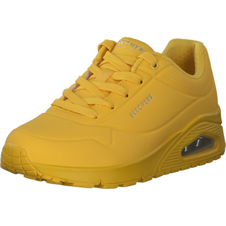 Baskets Skechers Uno Stand on Air pour Femme - Jaune, Taille 41