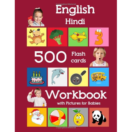 Coffret de 500 Flashcards Anglais-Hindi avec Images pour Enfants