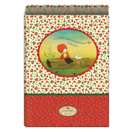 Classeur 4 Anneaux Santoro Poppi Loves - Rouge 40 mm