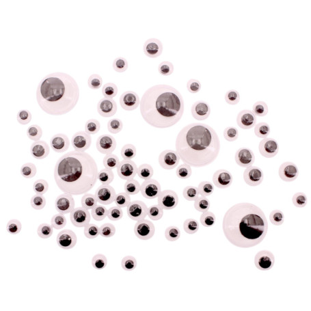 Lot de 400 yeux mobiles ronds en plastique pour scrapbooking et artisanat