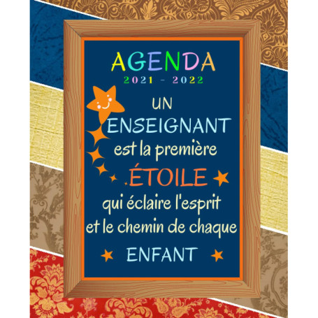 Agenda Semainier 2021-2022 pour Enseignants - Cadeau Personnalisé