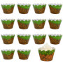 Caissettes à Cupcake Wuzdy - 24 Pièces Décoratives en Carton Vert