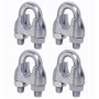 Lot de 4 serre-câbles M12 en acier pour câbles de 16 mm