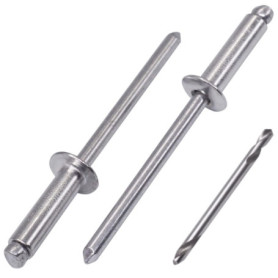 Lot de 100 rivets aveugles en aluminium 4,0 x 14 mm avec mandrin inclus