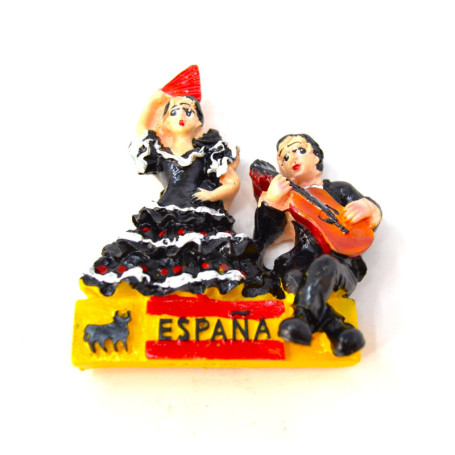 Aimant Chanteuse Danseuse Espagnole - Flamenco et Castagnettes