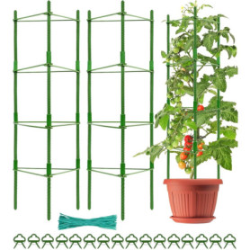 Cages à Tomates Réglables KAHEIGN - Support de Plantes 160CM pour Jardin