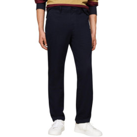 Chino Satin Homme Tommy Hilfiger - Coupe Droite, Bleu Desert Sky