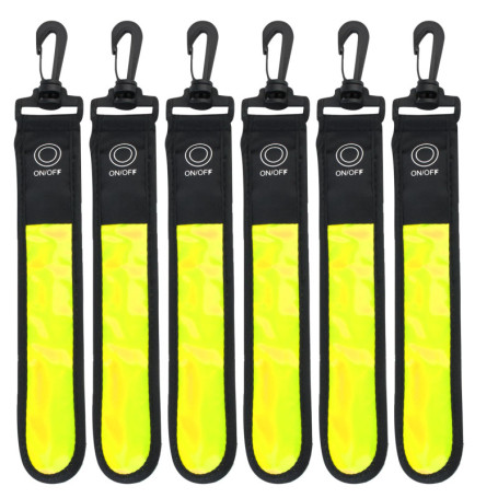 Pendentifs LED Clignotants WIYETY pour Cartables - Sécurité Enfant Jaune