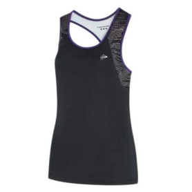 Débardeur de Jeu Femme Dunlop - Maillot de Tennis Noir/Violet