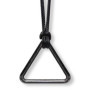 Collier Triangle Noir Minimaliste en Métal - Pendentif Géométrique Unisexe