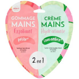 Duo Gommage et Crème Hydratante Mains Pêche & Concombre - Feel Natural