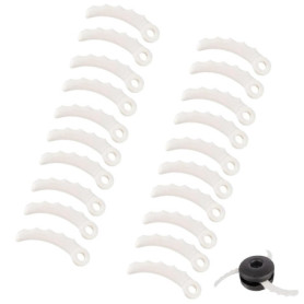 Odashen Lot de 20 Lames de Rechange en Plastique pour Débroussailleuse Makita