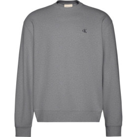 Pull-over Calvin Klein Monogram en Gris Médium pour Homme