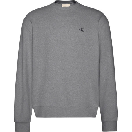 Pull-over Calvin Klein Monogram en Gris Médium pour Homme