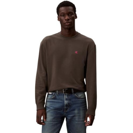 Pull-over Calvin Klein Monogram en Grey Beluga pour Homme - Luxe Décontracté