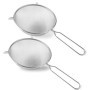 Lot de 2 Tamis de Cuisine en Acier Inoxydable - Passoire à Maille Fine