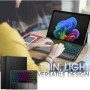 Clavier Bluetooth Rétroéclairé AZERTY pour Microsoft Surface Pro 12" avec Housse en Cuir