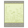 Torchon en Tissage Jacquard Blooming Vert - Le Jacquard Français