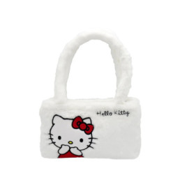 Sac à main en peluche Hello Kitty - Blanc - Produit officiel