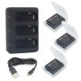 Pack de 3 Batteries Rechargeables Newmowa AHDBT-401 avec Chargeur Rapide pour GoPro