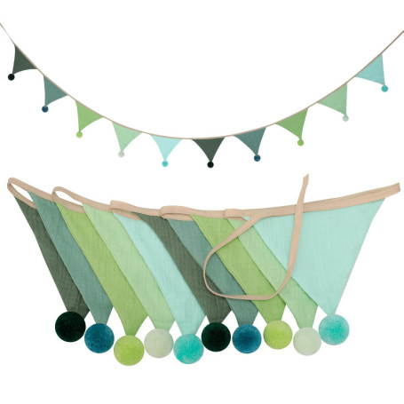 Guirlande de Fanions en Tissu Cozary pour Décoration de Chambre d'Enfant