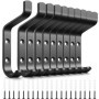 Lot de 10 Crochets Mural Noir Moderne - Porte-Manteau Charge Lourde