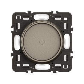 Interrupteur Variateur Rotatif Legrand - Commande d'Éclairage Dimmable jusqu'à 200W - Titanium
