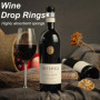Set de 4 Anneaux Anti Gouttes en Acier Inoxydable pour Bouteilles de Vin