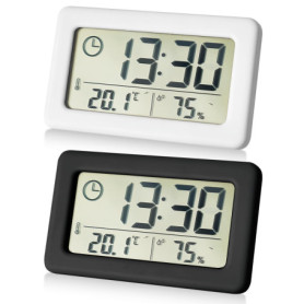 Lot de 2 Thermomètres-Hygromètres Électroniques WIYETY avec Horloge et Support Magnétique