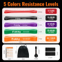 Fokky Bande Elastique Musculation, Élastique Musculation avec 5 Niveaux différents Bande de Resistance et Ancrage de Porte, Idéa