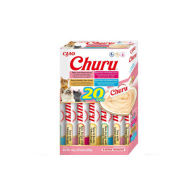 INABA Churu - Friandises Onctueuses pour Chats aux Fruits de Mer - 20 Tubes